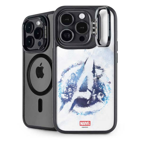 Marvel Avengers Blue Logo iPhone 15 Pro Max Kickstand Case
